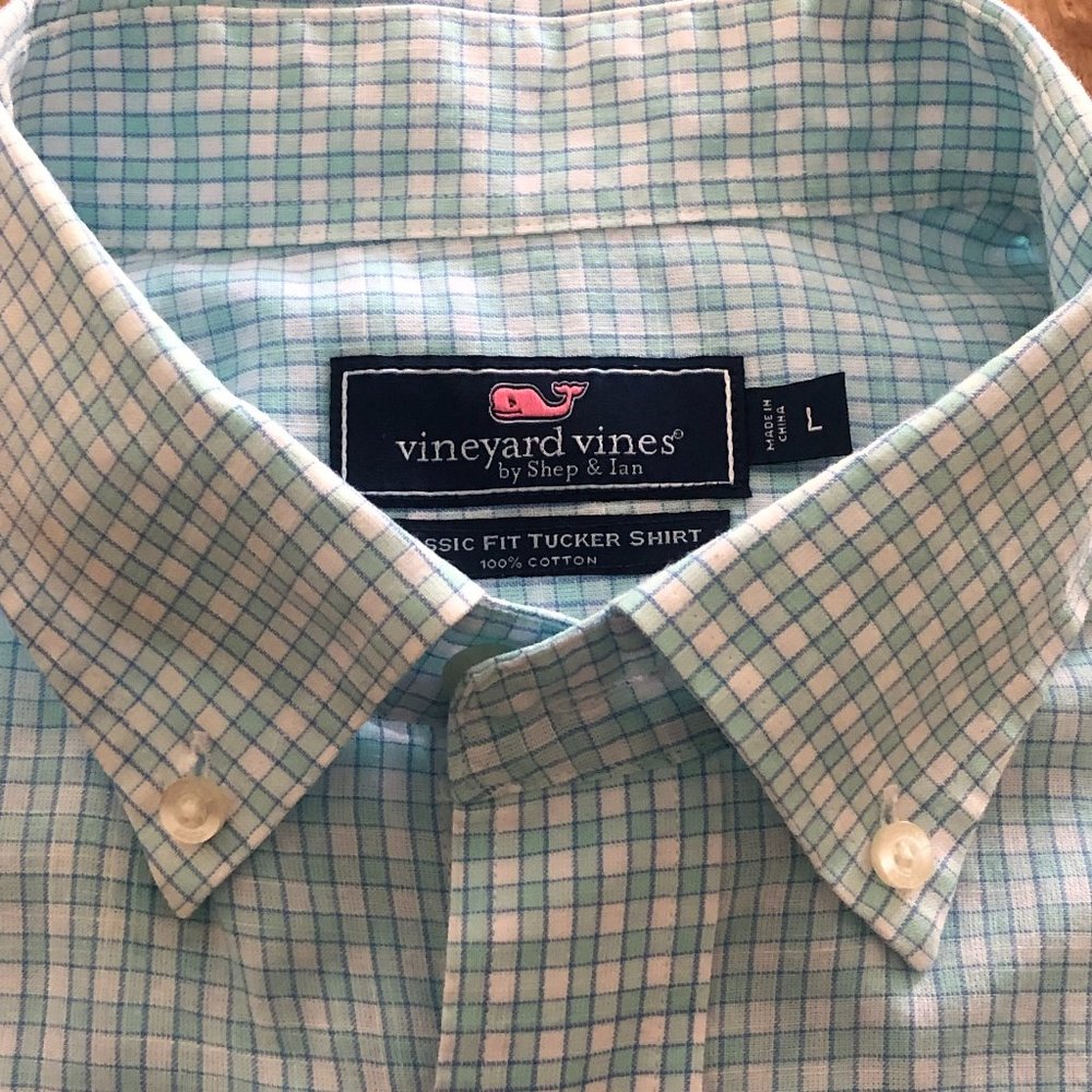 Vineyard Vines Classic Fit Plaid Tuckernuck Button-Down Shirt | Men’s Large